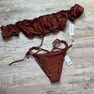 LA Hearts brown bikini